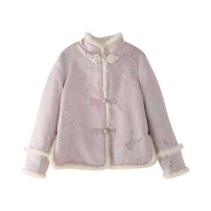 Winter velvet thickened Chinese embroidery children's jacket