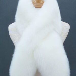 Pure cotton underwear set (black and white), two pairs of fleece-lined mink fur stockings, a mink fur scarf and hat. Winter essentials for women.