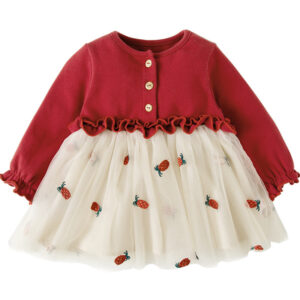 spring and autumn daily baby girl thickened princess dress