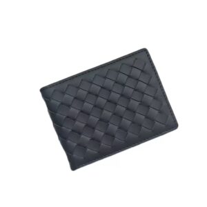 Handmade cowhide woven leather case for driver's license, vehicle registration, wallet, card holder, and other documents.