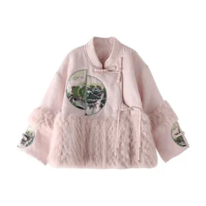 [Thick quilted] Chinese style embroidered cotton children's jacket