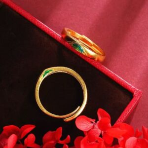 A thousand miles of rivers and mountains, but only you in my eyes; Couple rings (adjustable)