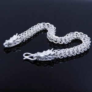 Domineering Faucet Bracelet Men's Pure Silver