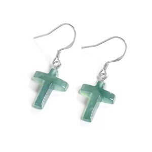 Natural icy jadeite earrings. A symbol of female faith. (Limited stock)