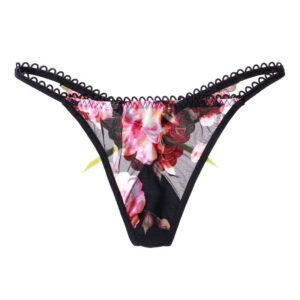 Sexy Lace Strap Sheer Sexy Mesh T-Line Panties  - 2 pack
