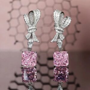 Super Sparkle Radiant Cut All Over Diamond Bow Earrings