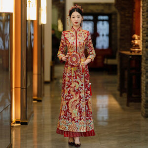 Dragon and phoenix gown bride Xiuhe suit high-end wedding wedding dress Chinese wedding dress