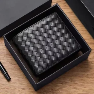 Cowhide hand-woven short suit wallet full leather inside and outside large capacity short men's wallet