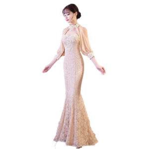 Dress skirt women's party dignified and elegant waist fishtail long section dignified atmosphere