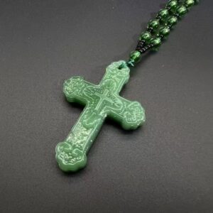 Jadeite icy jade cross necklace cross pendant single pendant unisex