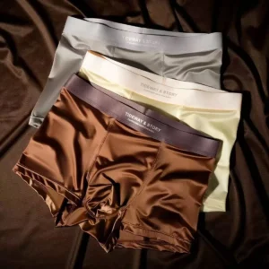Men's silk underwear three-pack