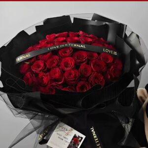 52 true love roses. Delivery within the city
