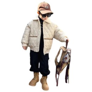2023 cotton-padded jacket autumn and winter boys' fleece cotton jacket