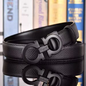 Men's belt made of genuine leather, reversible and adjustable. A special design for gentlemen.