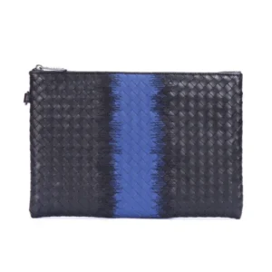 Fetal cowhide hand-woven fashion business men's bag