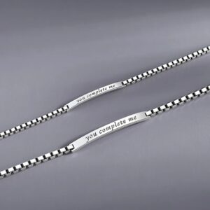 Sterling Silver Couple Bracelet: Complete Love "Girl"