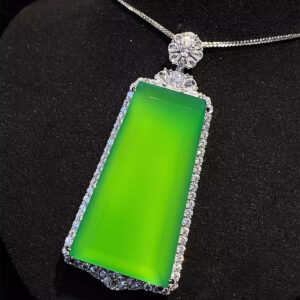 Natural  Wu Shi Brand (Ping An Brand) Jade Pendant Necklace