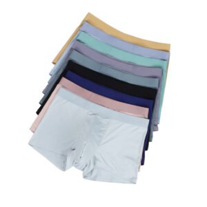 Ice silk one-way shaking wet comfortable seamless underwear gift box three pack