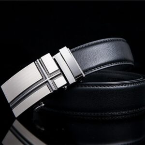 Business Casual Automatic Buckle Black Leather Belt
