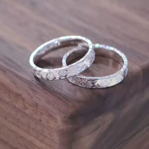 999 Sterling Silver Ring with Lucky Cat Design, Three-Sided Super Sparkling Crystalline Closed-End Ring, Couple Style (Handcrafted by an Old Craftsman)