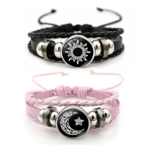 Couple bracelets - Moon and Sun combination
