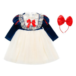 British aristocratic style snow white dress