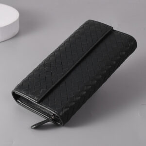 Fashion long soft leather simple handbag