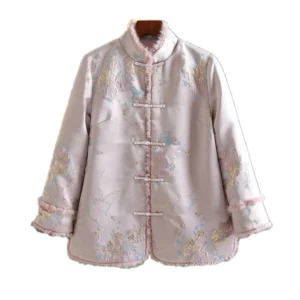 Chinese Tang suit brocade fabric cotton jacket