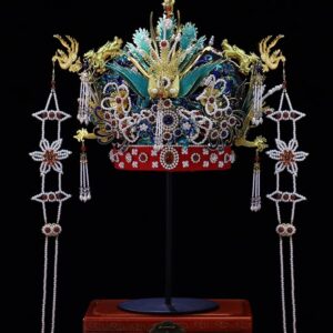 Chinese style wedding luxury handmade Ming Dynasty phoenix crown